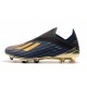 adidas X 19+ Firm Ground Soccer Cleats Core Black Gold Metallic Blue