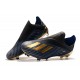 adidas X 19+ Firm Ground Soccer Cleats Core Black Gold Metallic Blue