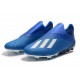 adidas X 19+ Firm Ground Soccer Cleats Royal Blue White