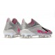 adidas X 19+ Firm Ground Soccer Cleats Silver Black Pink