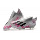 adidas X 19+ Firm Ground Soccer Cleats Silver Black Pink