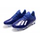 adidas Men's X 19.1 FG Soccer Cleats Royal Blue White