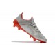 adidas Men's X 19.1 FG Soccer Cleats Silver Metallic Hi-Res-Red White