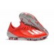 adidas Men's X 19.1 FG Soccer Cleats Crimson Silver