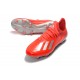 adidas Men's X 19.1 FG Soccer Cleats Crimson Silver