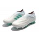 adidas Copa 19+ FG Soccer Cleats White Solar Lime