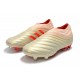 adidas Copa 19+ FG Soccer Cleats Off White Solar Red