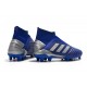 adidas Predator 19+ FG Soccer Cleats Blue Silver