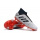 adidas Predator 19+ FG Soccer Cleats Silver Metallic Core Black