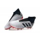 adidas Predator 19+ FG Soccer Cleats Silver Metallic Core Black