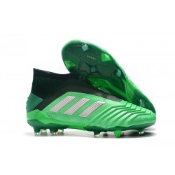 adidas Predator 19+ FG Soccer Cleats Green Silver