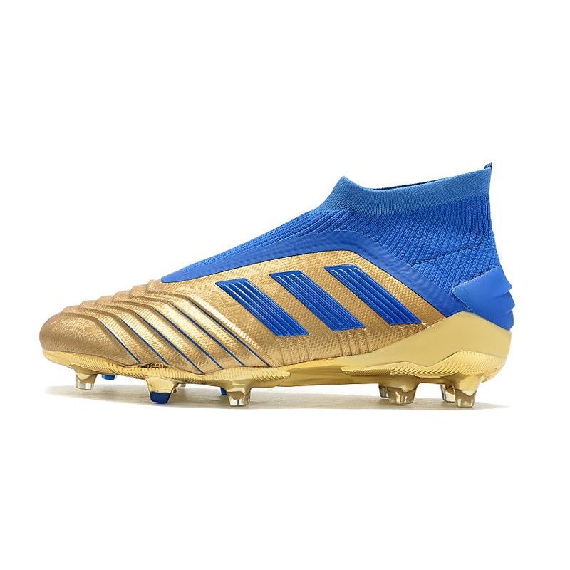 ADIDAS PREDATOR 19.1 FG MEN's SOCCER CLEATS BLUE/GOLD F35608 SIZE 9.5 