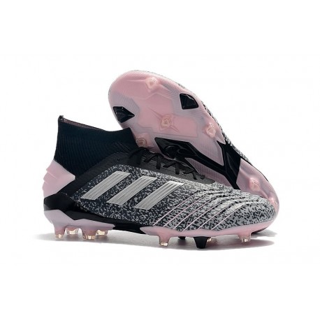 adidas Predator 19+ Firm Ground Boots Black Grey Pink