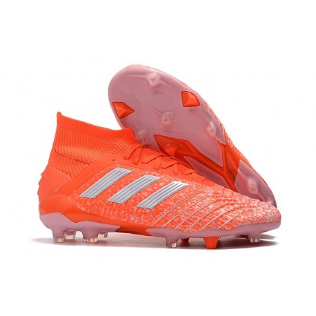 adidas Predator 19.1 FG Men's Boots Orange Silver