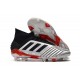 adidas Predator 19.1 FG Men's Boots Silver Black Red