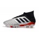 adidas Predator 19.1 FG Men's Boots Silver Black Red
