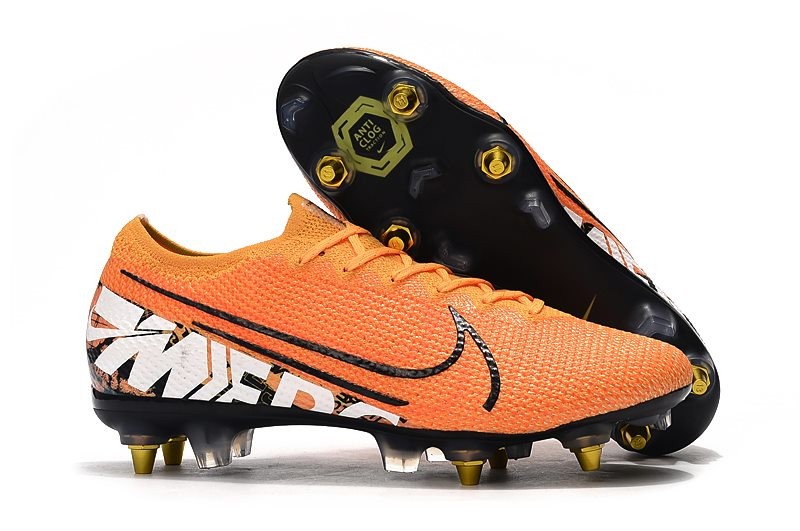 Nike Mercurial Vapor 13 Elite SG Pro Anti Clog Orange White Black