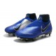 Nike Phantom VSN Elite DF SG-Pro Anti Clog Racer Blue Black Metallic Silver