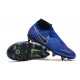 Nike Phantom VSN Elite DF SG-Pro Anti Clog Racer Blue Black Metallic Silver