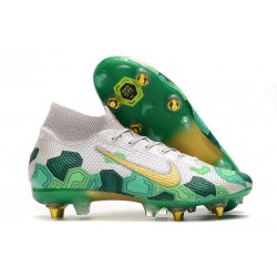 Nike Mercurial Superfly 7 Elite SG-PRO Anti-Clog Mbappé Grey Gold Green