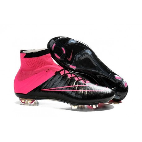 black and pink football cleats