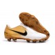 Nike Phantom VNM Elite FG Soocer Shoes White Gold Black