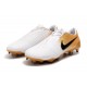 Nike Phantom VNM Elite FG Soocer Shoes White Gold Black