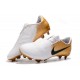 Nike Phantom VNM Elite FG Soocer Shoes White Gold Black