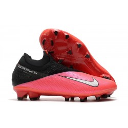 Nike Phantom VSN 2 Elite DF FG New Cleats -Laser Crimson Metallic Silver Black