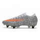 New Nike Mercurial Vapor XIII Elite SG CR7 Safari -White Orange Black