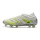 adidas Copa 20+ FG K-Leather Soccer Cleat White Core Black Signal Green