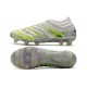 adidas Copa 20+ FG K-Leather Soccer Cleat White Core Black Signal Green