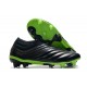 adidas Copa 20+ FG K-Leather Soccer Cleat Core Black Signal Green