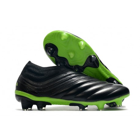 adidas Copa 20+ FG K-Leather Soccer Cleat Core Black Signal Green