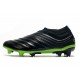 adidas Copa 20+ FG K-Leather Soccer Cleat Core Black Signal Green