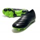 adidas Copa 20+ FG K-Leather Soccer Cleat Core Black Signal Green