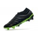 adidas Copa 20+ FG K-Leather Soccer Cleat Core Black Signal Green