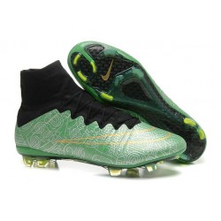 green and gold nike football cleats