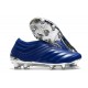 adidas Copa 20+ FG K-Leather Soccer Cleat Royal Blue Silver Metallic