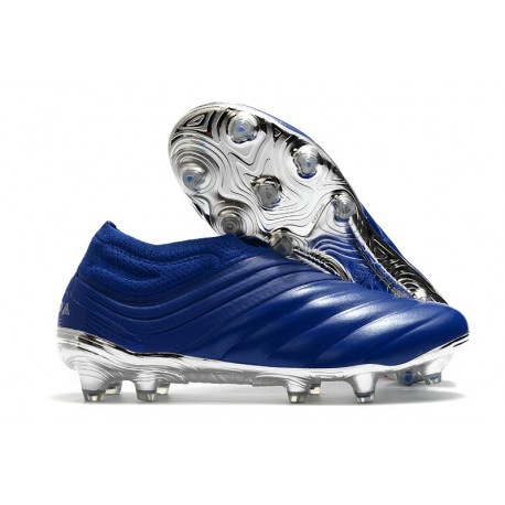 adidas Copa 20+ FG K-Leather Soccer Cleat Royal Blue Silver Metallic