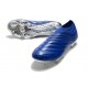 adidas Copa 20+ FG K-Leather Soccer Cleat Royal Blue Silver Metallic