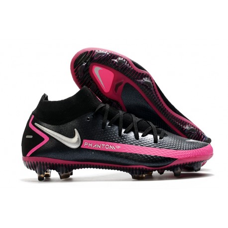 Nike Phantom GT Elite Dynamic Fit FG Black Pink Blast Metallic Silver