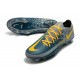 New 2021 Nike Phantom GT Elite FG Boots Blue Grey Yellow