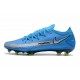 New 2021 Nike Phantom GT Elite FG Boots Blue Silver