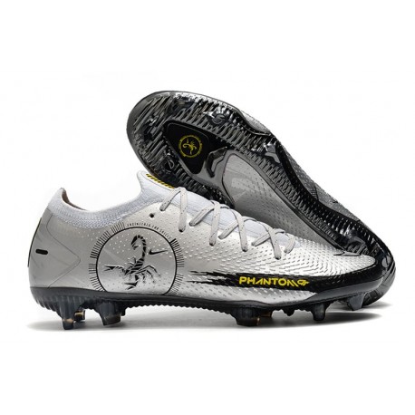 New 2021 Nike Phantom Scorpion GT Elite FG Boots Silver Black