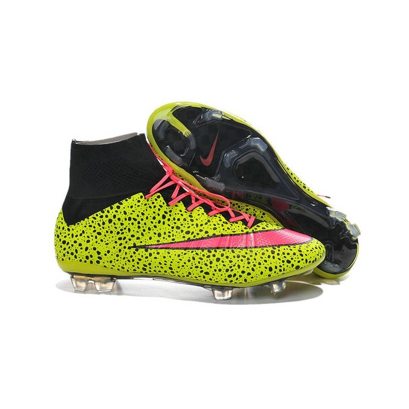 pink and yellow cleats