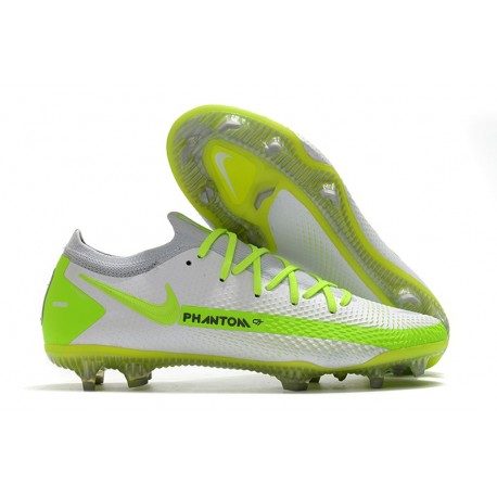 New 2021 Nike Phantom GT Elite FG Boots White Volt