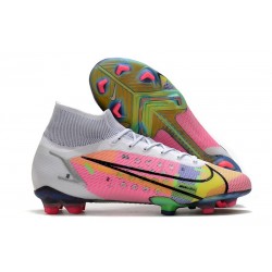 Nike Mercurial Superfly 8 Elite Cleats White Pink Black