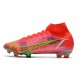 Nike Mercurial Superfly 8 Elite Cleats Bright Crimson Metallic Silver