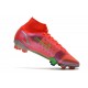 Nike Mercurial Superfly 8 Elite Cleats Bright Crimson Metallic Silver